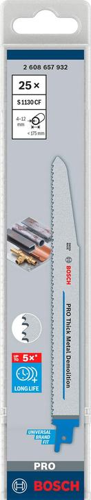 Produktbild Bosch Professional Zubehör PRO Thick Metal Demolition S1130CF Blatt, 1,6 x 22 x 225 mm, 25-tlg.