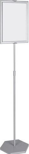 Bi-Office Free-standing display stand Silver Height-adjustable (A4)