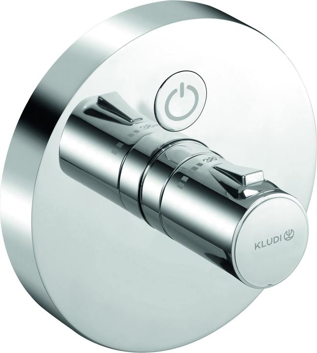 Productafbeelding Kludi UP thermostatische mengkraan PUSH Feinbaus met functie-eenheid rond chroom