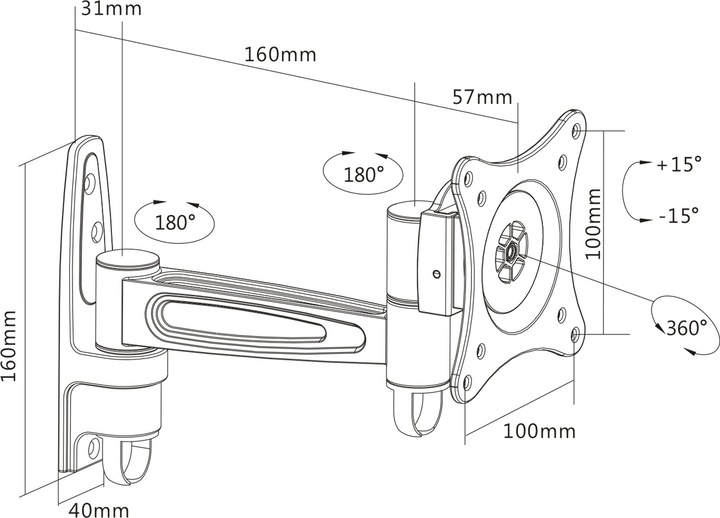 Actual product image InLine Wall mount