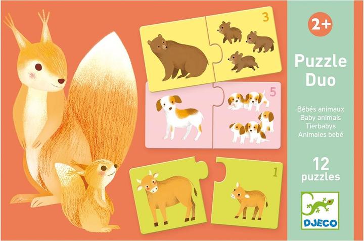 Produktbild Djeco Puzzle Duo Tierbabys (2 Teile)