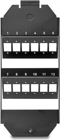 Immagine prodotto Delock Supporto per fibra ottica per cassetta a pavimento 12 porte per accoppiamenti SC Simplex / LC