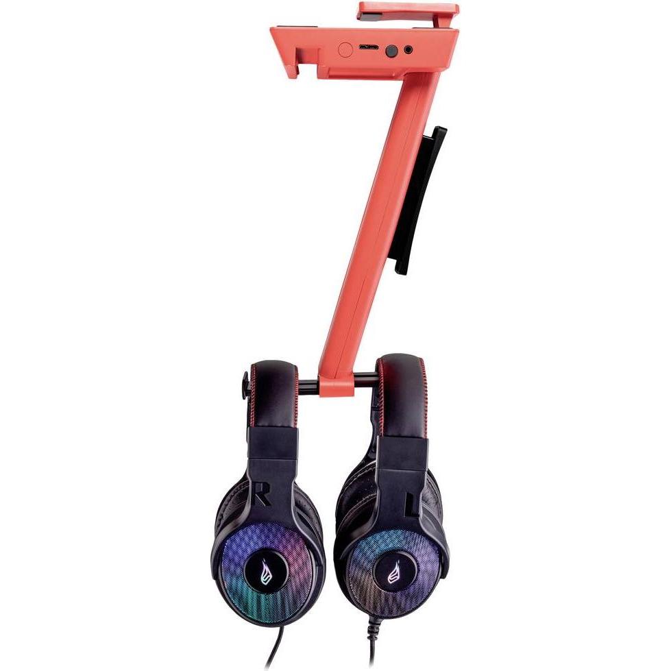 Thumbnail - Verbatim Vinson N2 Headsetstandhub Red Dualbalance Gaming Headset Hub, Kopfhörerständer, Rot
