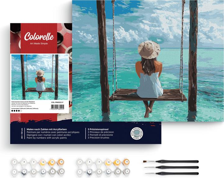 Produktbild Colorelle Malen nach Zahlen: Seele baumeln lassen auf den Malediven