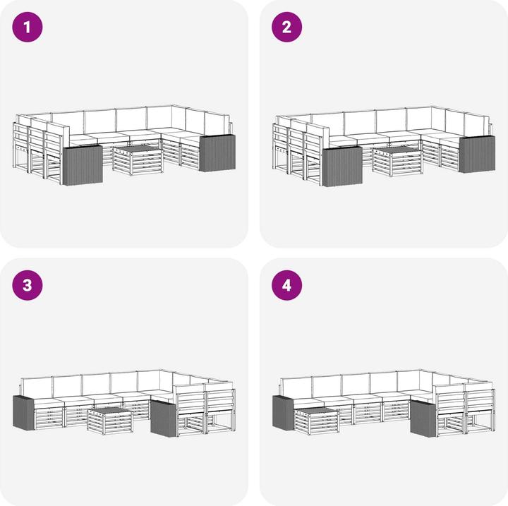 Produktbild vidaXL Outdoor-Sofa