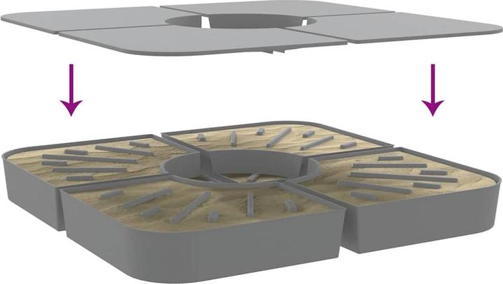 Produktbild vidaXL Sonnenschirmständer Set