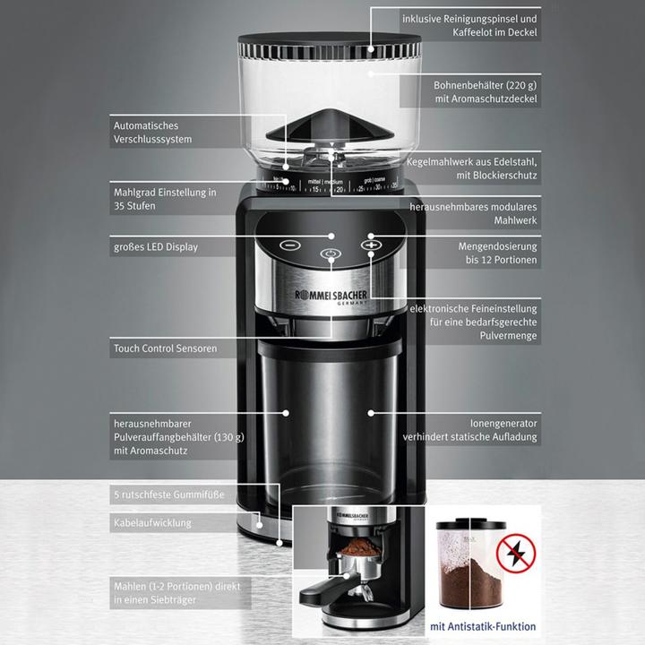 Immagine prodotto Rommelsbacher EKM 400 con macinino a cono