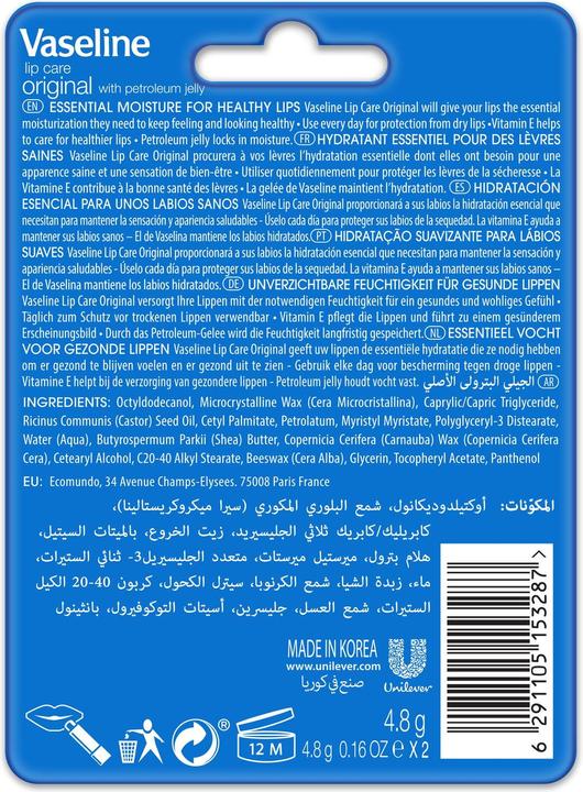 Productafbeelding Vaseline Lip Therapy Origineel (Lippenbalsem)