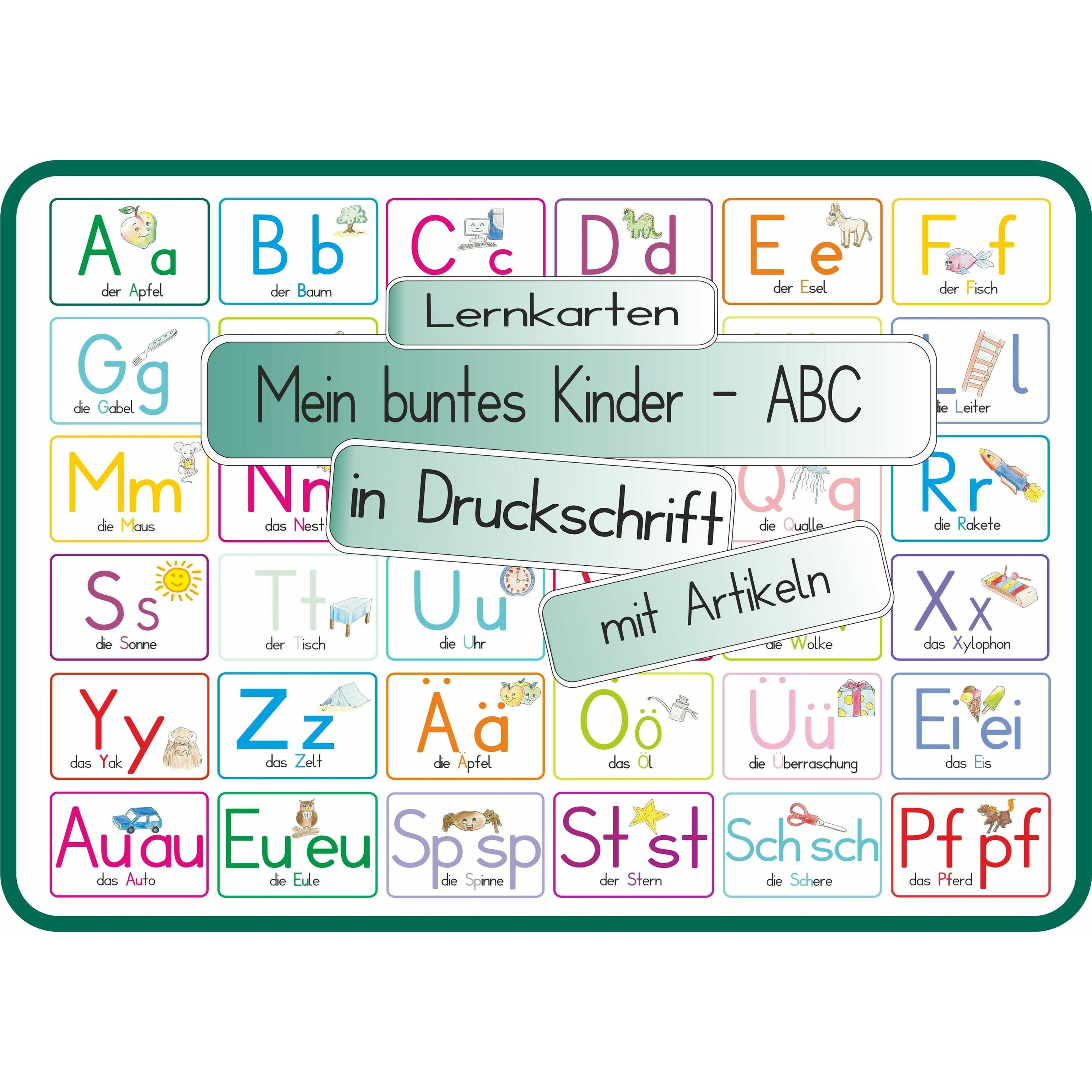 Mein buntes Kinder-ABC Druckschrift mit Artikeln, Umlauten, Doppellauten und Sp, St, Sch und Pf, Fachbücher von Helga Mo...