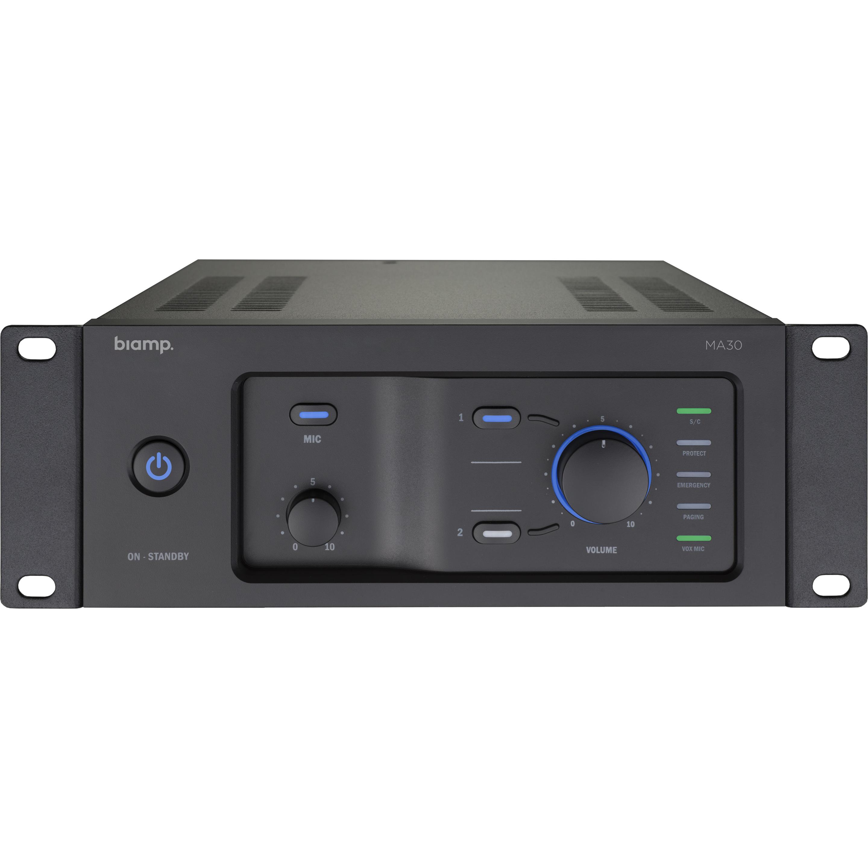 Biamp MA30 (Amplificatore), Amplificatore stereo, Nero