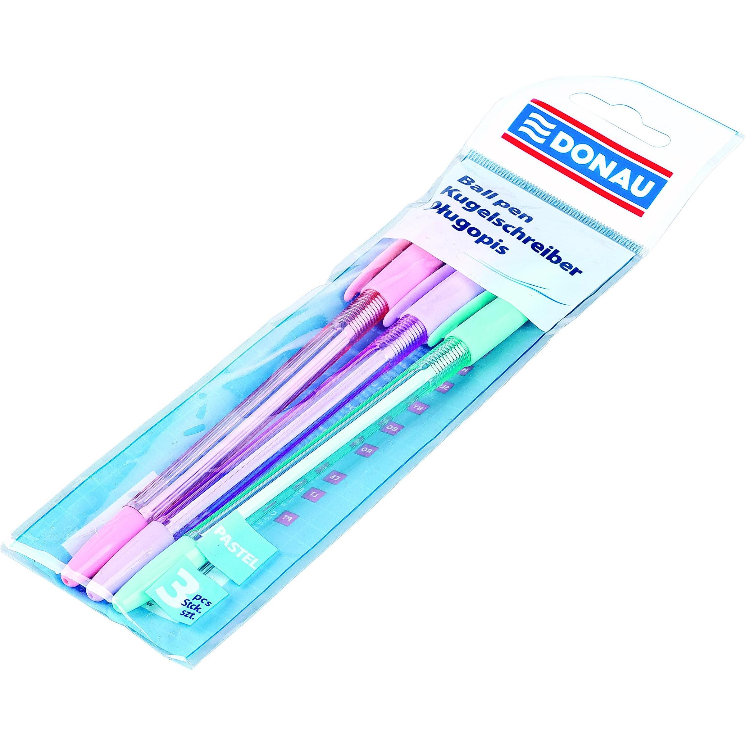 Donau, Malstifte, Klassikstift, pastellfarbener schaft, blau schreibende mine, anhänger, 3-tlg. (mix of colors)