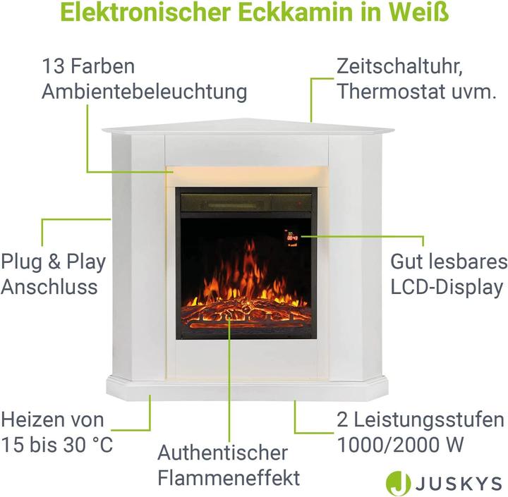 Produktbild Juskys Elektrokamin (28 x 100 x 82 cm)