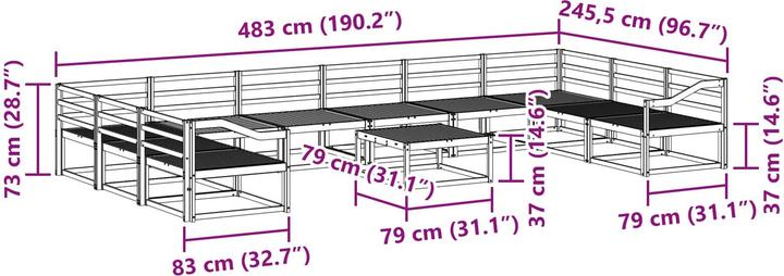 Produktbild vidaXL Outdoor-Sofa