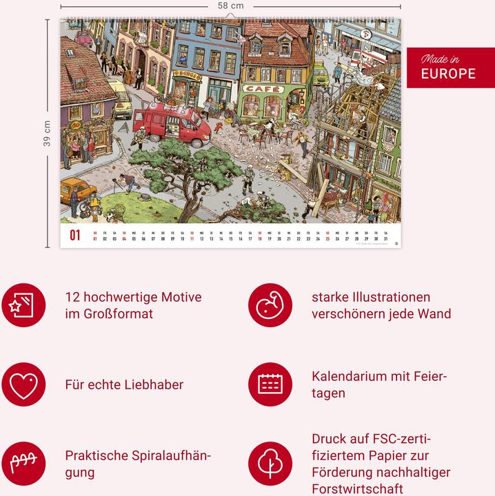 Immagine prodotto Göbel & Knorr Wimmelbilder Edition Kalender 2026 (58 x 39 cm)