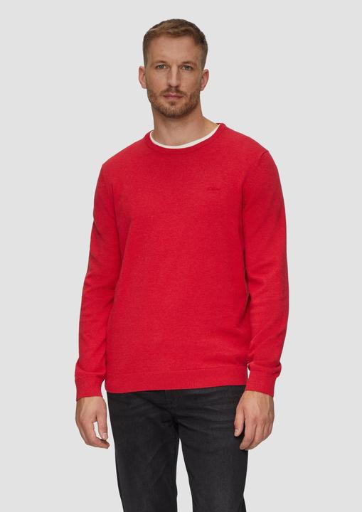 Actual product image S.Oliver Strickpullover Strickpullover mit Logo-Stickerei (XL)