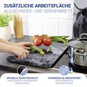 Produktbild Wenko Herdabdeckplatten Highland Cattle schwarz 2 St.