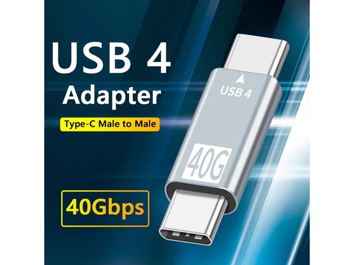 Produktbild PowerGuard USB4 Type-C auf Type-C Kupplung Gender Changer (male/male) USB4 40 Gbit/s Daten & Charge (USB 4.0)
