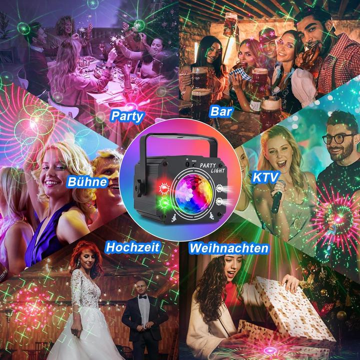 Image du produit Nigecue 3 in 1 Musikgesteuertes Partylicht R11 mit Fernbedienung (LED)