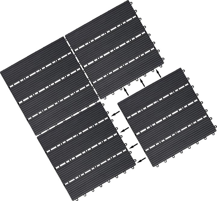 Actual product image Casaria WPC tiles (11 x, 30 x 30 x 2 cm)