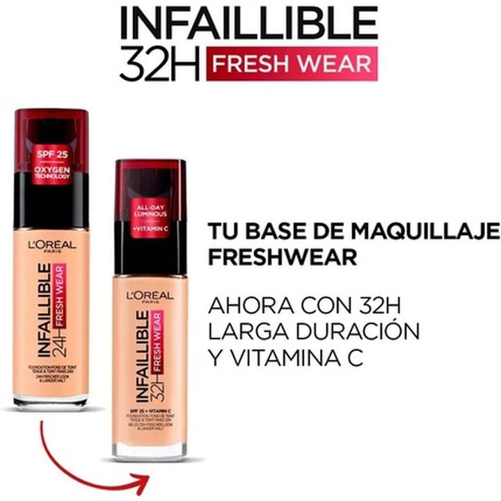 Produktbild L'Oréal Paris INFAILLIBLE FRESH WEAR 32H SPF25 vitamina c #225 30 ml (Beige sand)