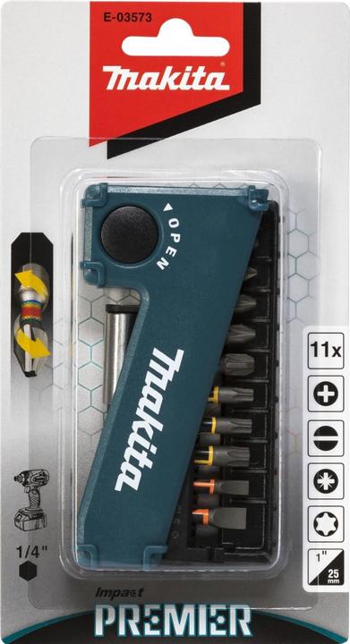 Productafbeelding Makita Torsiebitset E-03573 (Cross Phillips PH, Kruis Pozidriv PZ)