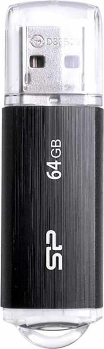 Image du produit Silicon Power Clé USB 64 Go USB2.0 U02 Plastic Black (64 Go, USB-A)