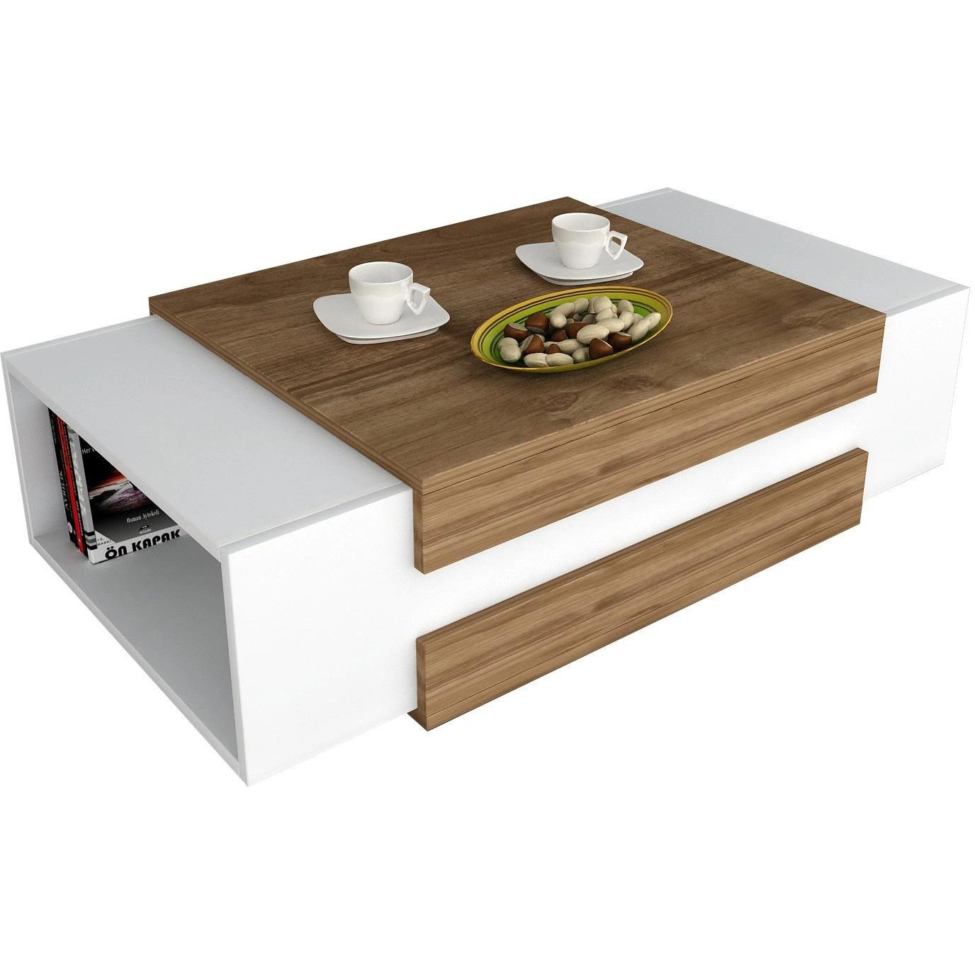 Kalune Design, Couchtisch + Beistelltisch, Gunner (110 x 61 x 31 cm)