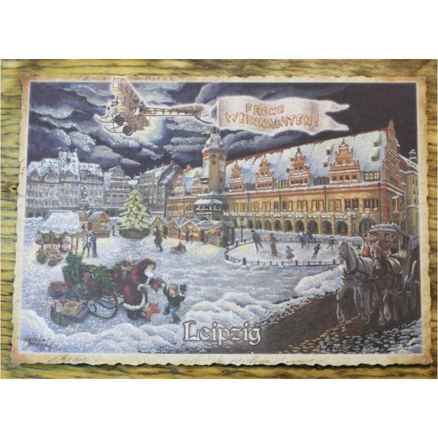 Pappnoptikum, Biglietto di auguri + Carta da lettere, 5035 - Cartolina mercatino di Natale (con mica)