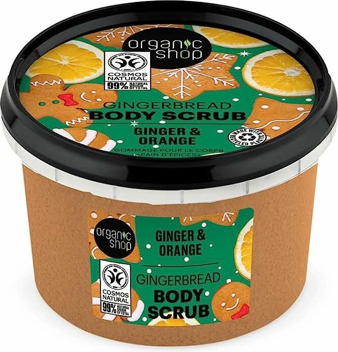 Organic Shop Lebkuchen-Körperpeeling, Ingwer und Orange, 250 ml (250 ml)