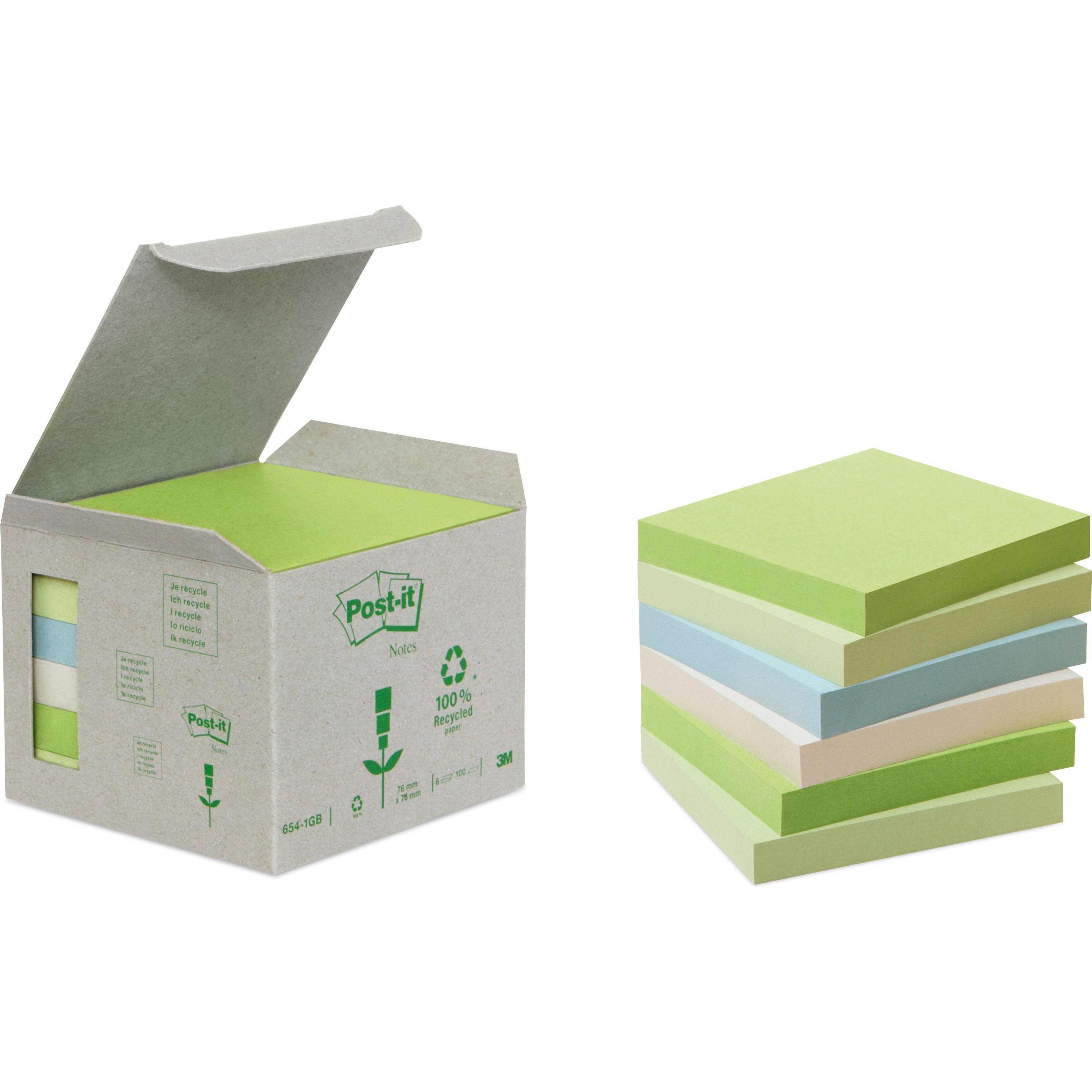 Post-it Recycling Notes (76 x 76 mm) (654-1GBN)