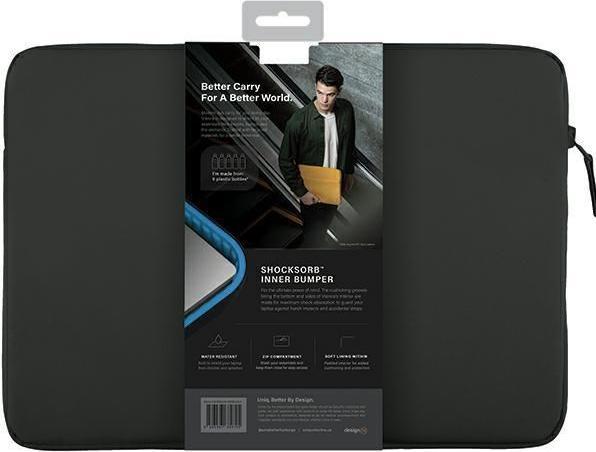 Produktbild Uniq etui Vienna laptop Sleeve 16" czarny/midnight black Waterproof RPET (16")