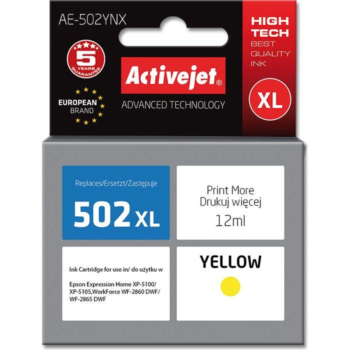 Activejet, Druckerpatrone, AE-502YNX - Kompatibel - Tinte auf Farbstoffbasis - Gelb - Epson - Einzelpackung (Y)