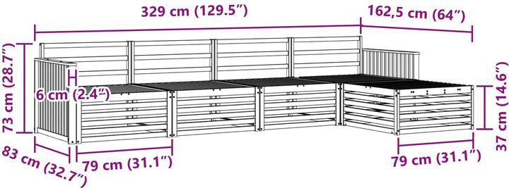 Produktbild vidaXL Outdoor-Sofa