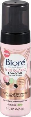 Actual product image Biore Rose Quartz + Charcoal Gentle Marshmallow Cleanser 5oz 147ml (Cleansing Foam, 147 ml)