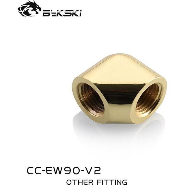 Thumbnail - Bykski CC-EW90-V2-GD 90° Winkel gd 1021076, Wasserkühlung Anschluss, Gold