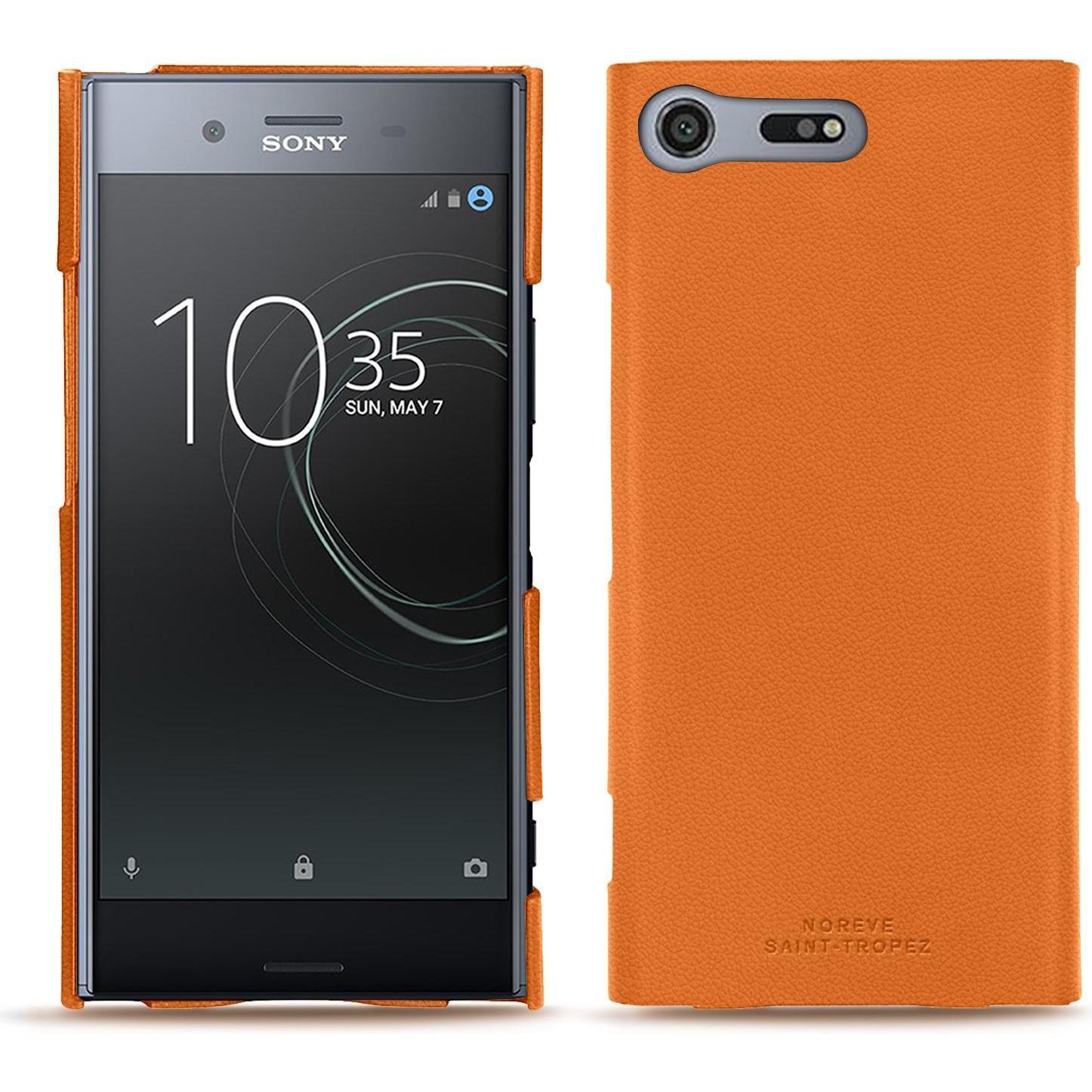 Noreve Lederschutzhülle (Sony Xperia XZ Premium), Smartphone Hülle, Orange