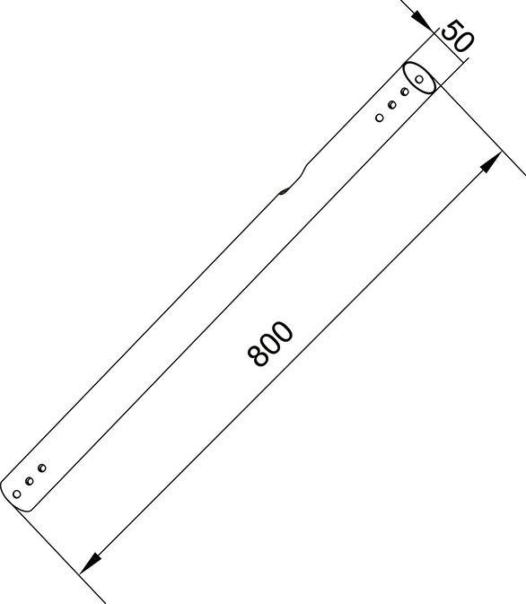 Image du produit Multibrackets Tube de rallonge, 0,8m pour Pro System,noir (Plafond, 30 kg)
