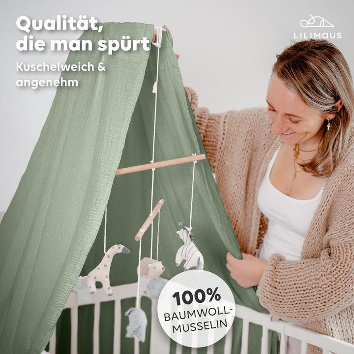 Actual product image Lilimaus Betthimmel aus Musselin für Babybett