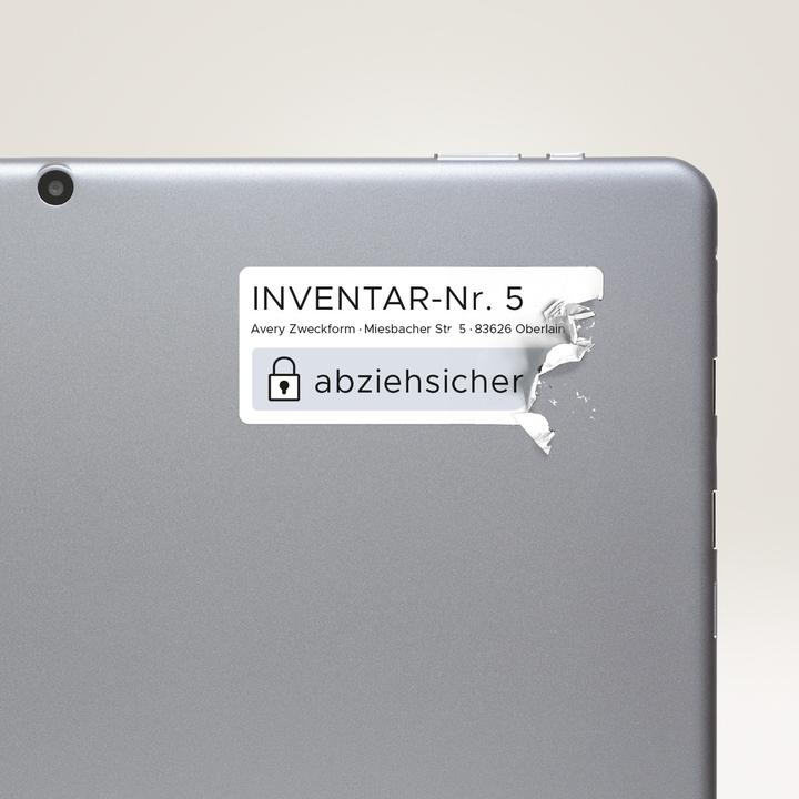 Actual product image Avery Peelable labels
