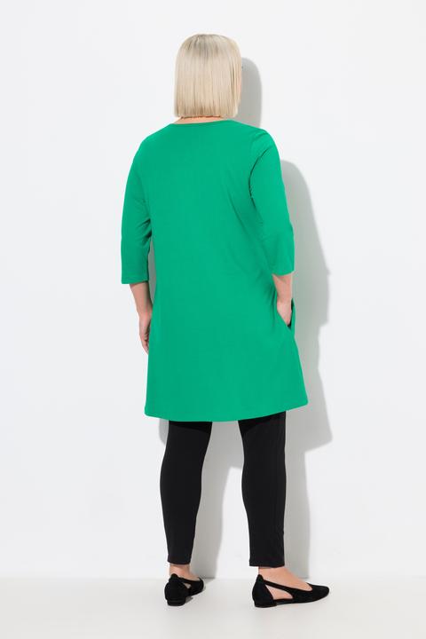 Produktbild Ulla Popken Longshirt, A-Linie, Carré-Ausschnitt, 3/4-Arm (56)