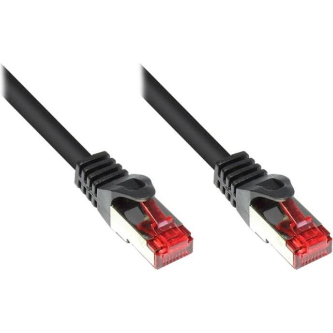 Varia Patchkabel Cat. 6 - 15 m, S/FTP, PiMF, schwarz (PiMF, CAT6, 15 m), Netzwerkkabel