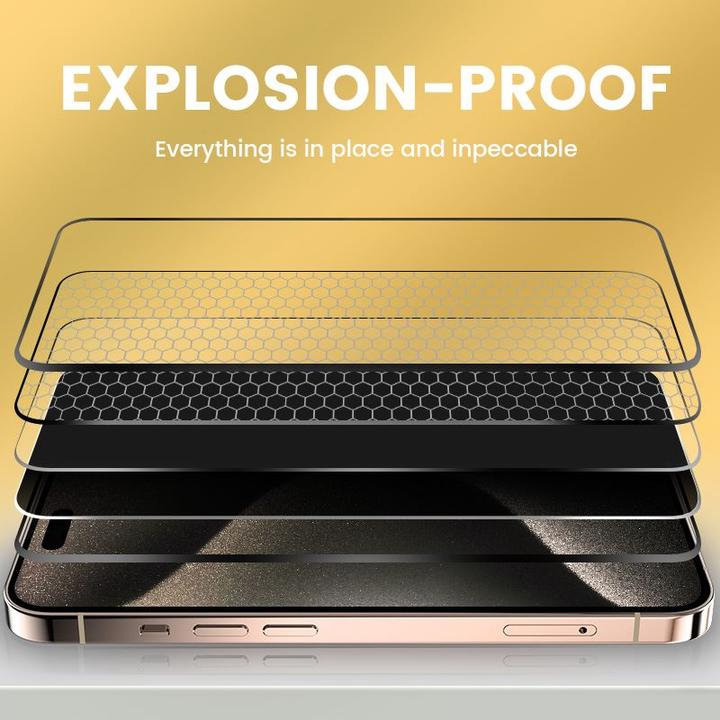 Produktbild Mobile Origin Privacy Screenwith easy applicator, 2 pack (2 Stk., Apple iPhone 15 Pro)