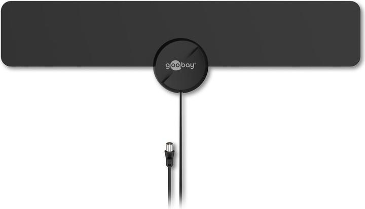 Image du produit Goobay Antenne intérieure ultraplate Full HD DVB-T, filtre LTE/4G inclus, noir (Antenne d'intérieur, 16 dB, DVB-T / -T2)
