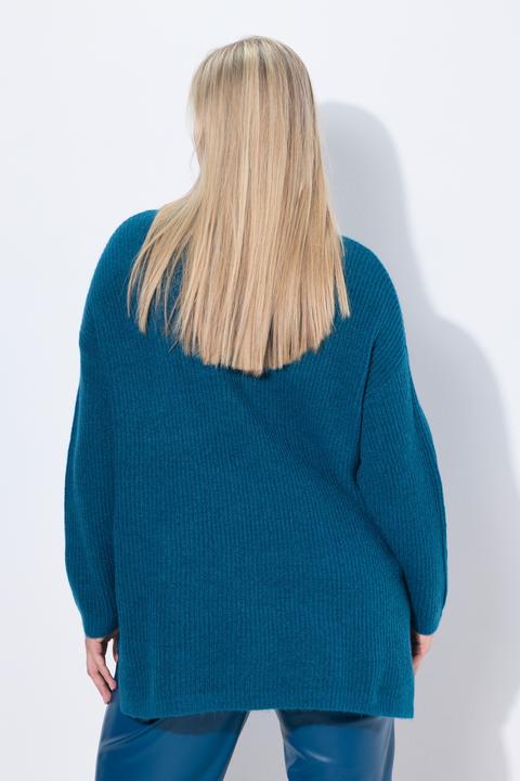 Immagine prodotto Ulla Popken Maglione dolcevita dal taglio oversize in maglia a costine con maniche lunghe (62)