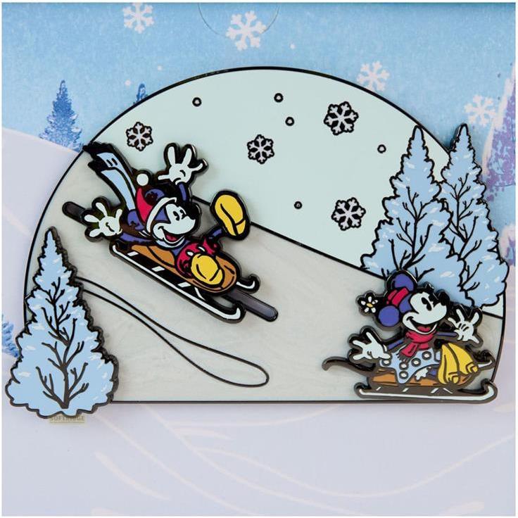 Thumbnail - Loungefly, Anstecknadel, Disney by Ansteck-Pins Mickey and friends Winter Wonderland 3" Limited Edition 8 cm