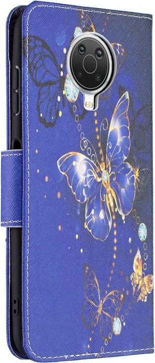 Produktbild Cover-Discount Nokia G10 / G20 - Leder Hülle Schmetterling blau (Nokia G10, Nokia G20)