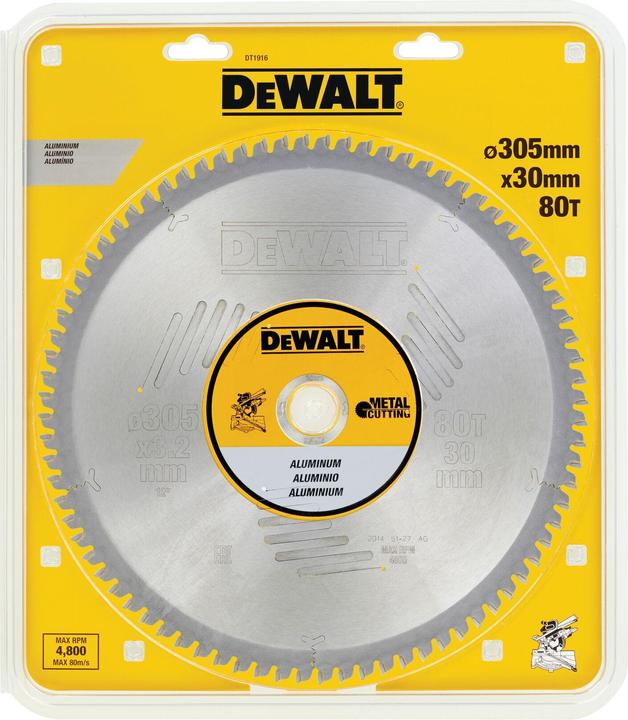 Actual product image DeWalt Metal circular saw blade 305/30 80TFZ 5°