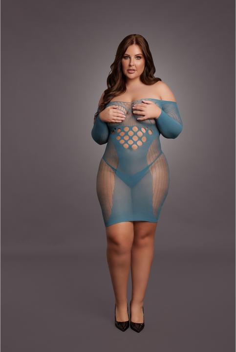 Produktbild Le Désir Long-Sleeved Net Mini Dress - Queen Size
