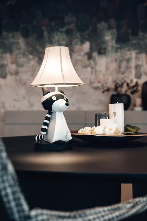 Actual product image Happy Lamps Ben the raccoon