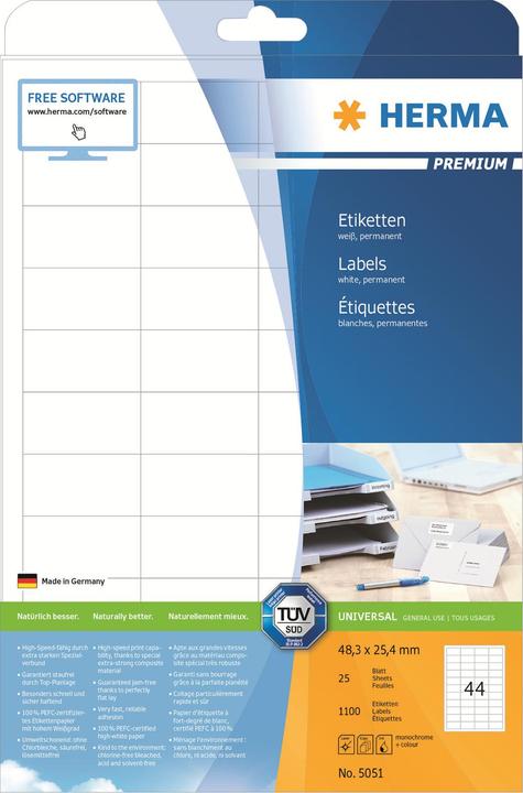 Produktbild HERMA Universal Etiketten A4